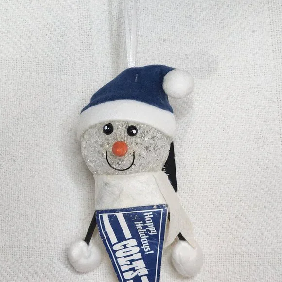 LAST CALLLLLL Snowman Pennant Indianapolis Colts Happy Holiday Light Up Ornament - Picture 5 of 16